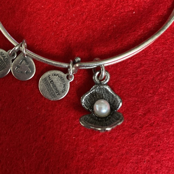 Alex and Ani Oyster Pearl Clam Charm Bracelet - Picture 2 of 6